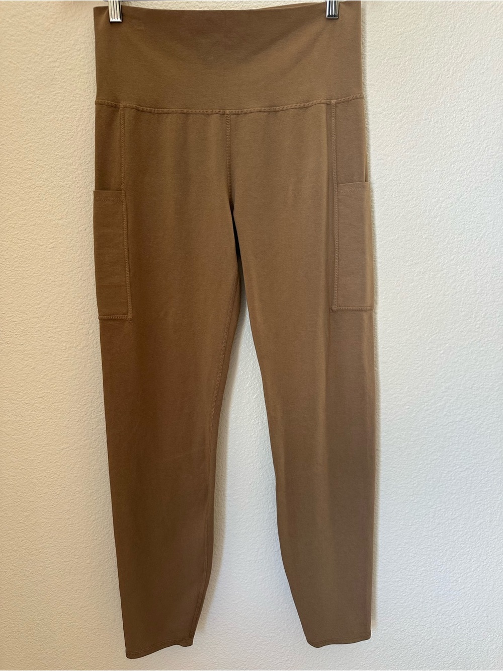 Jungmaven Orosi Pocket Leggings Organic Cotton Hemp Brown Womens XL Waistband